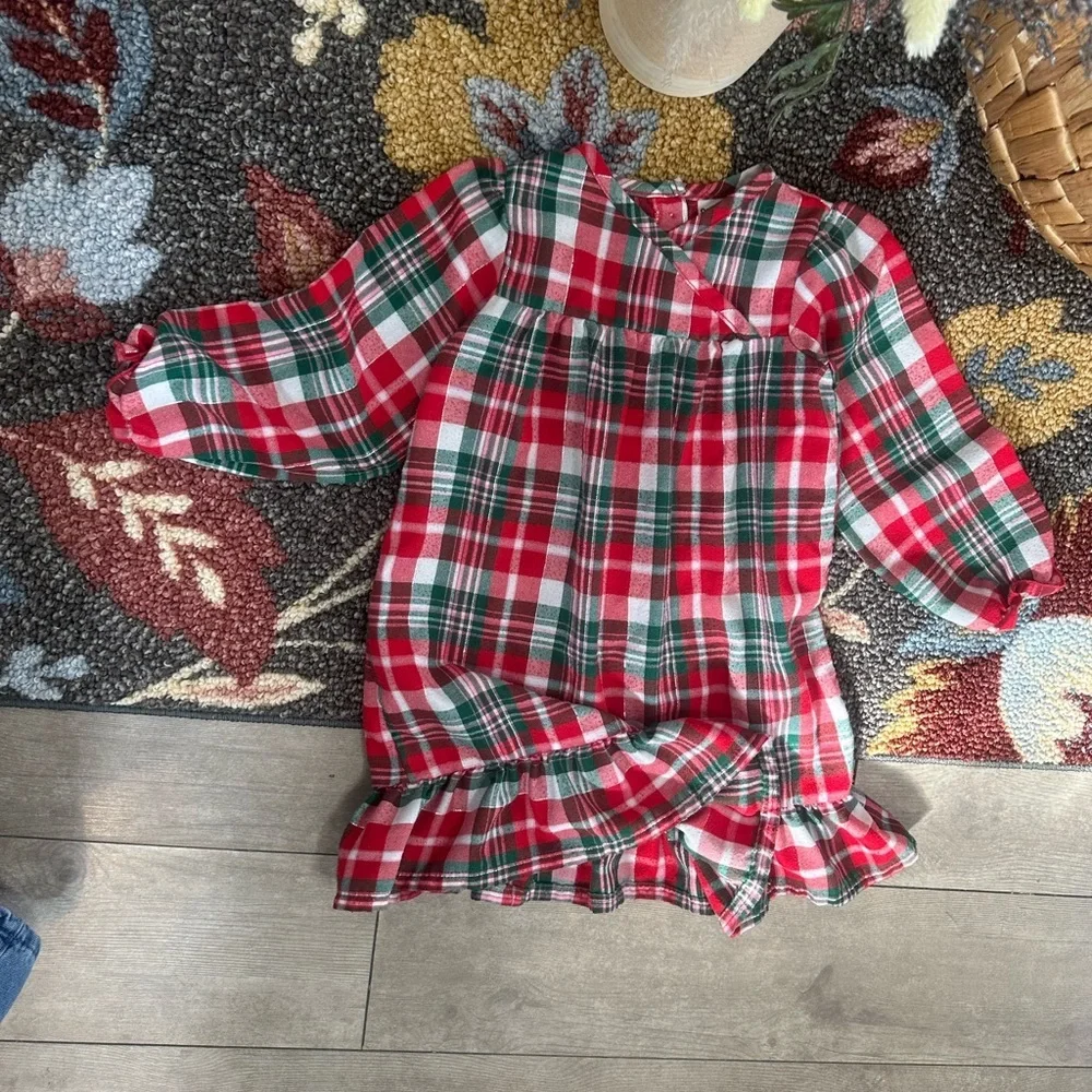 Y2K OshKosh B'gosh Plaid Nightgown Little Girl Size 4